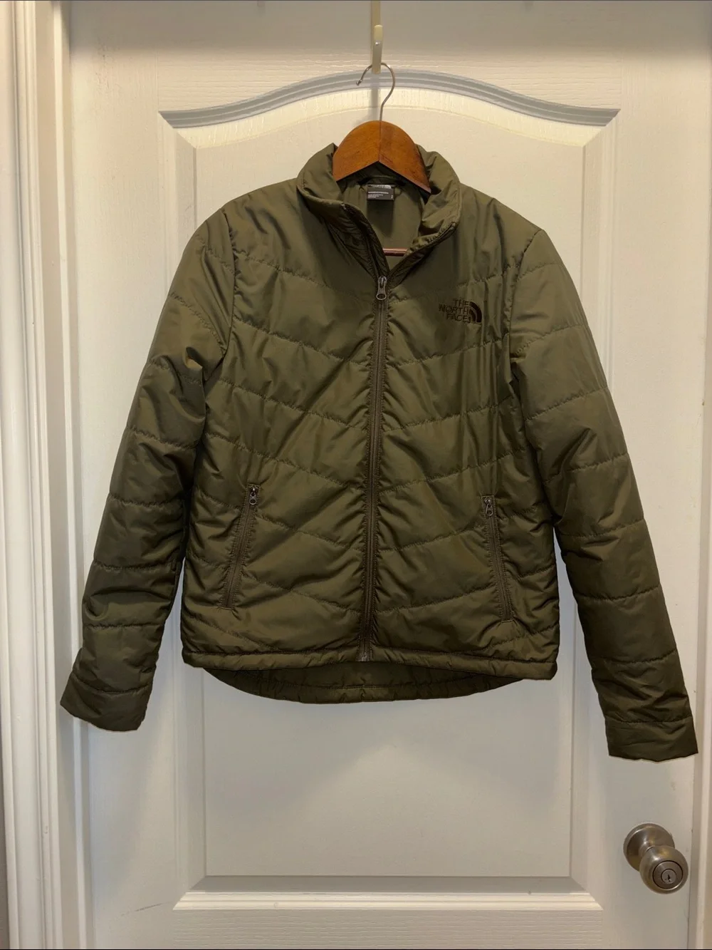 The North Face Women’s Small Jacket Olive Green Quilted